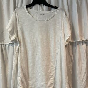 Coldwater Creek  Women's White Short Sleeve Tee 1X